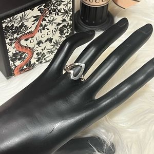 Gucci open heart ring - Size 7
